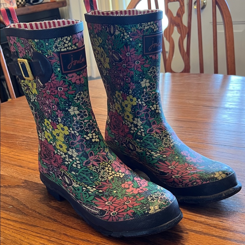 Joules Women's Vibrant Floral Rain Boots - Multicolor